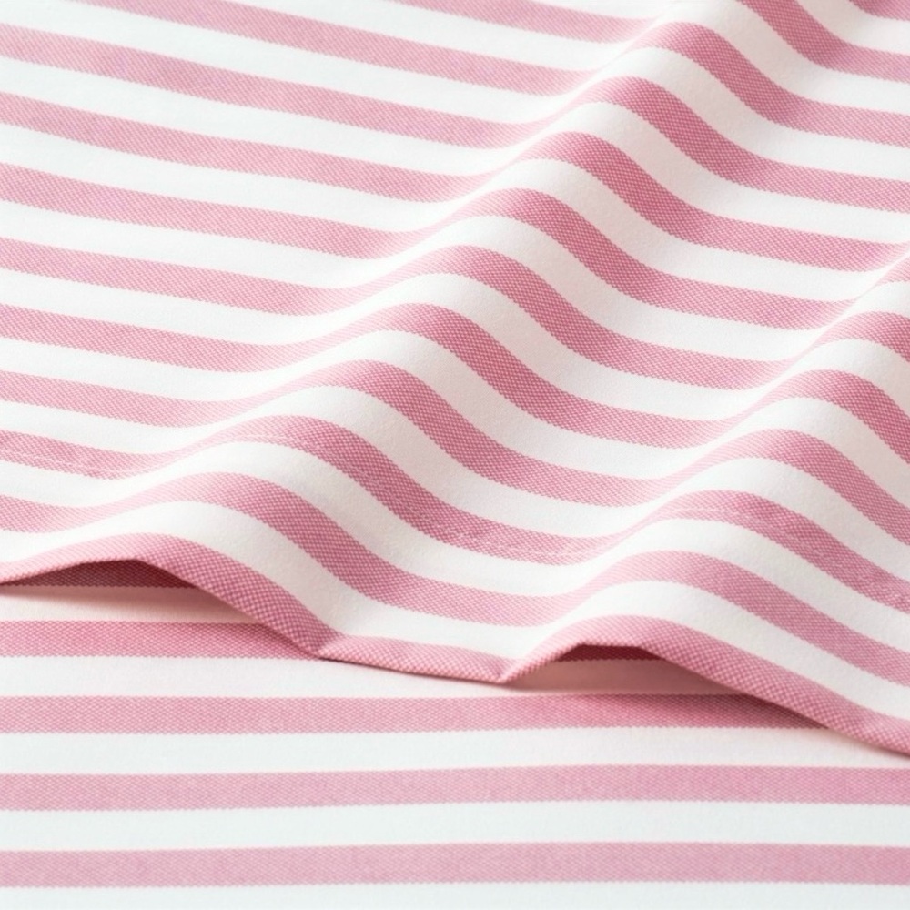 Twin XL Sheet Set Pink Stripe Dorm Room